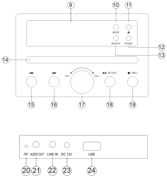 VICTROLA VWRP3500 8 In 1 Turntable Music Center - figuer 2