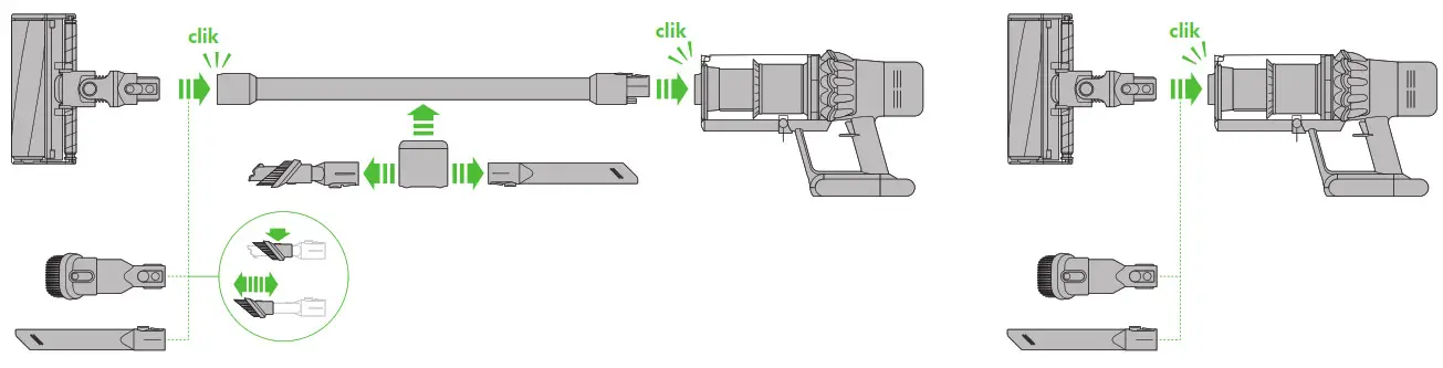 dyson Vacuum Cleaner - Assembling your machine