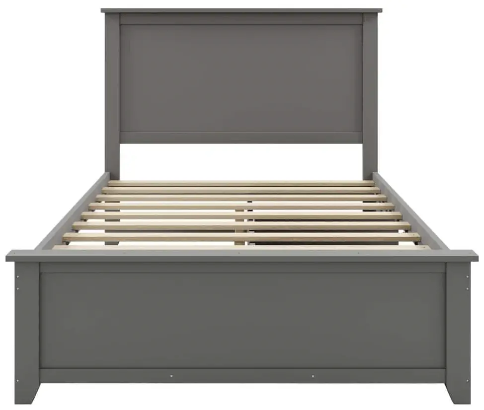 ANBAZAR 00179ANNA Gray Full Platform Bed