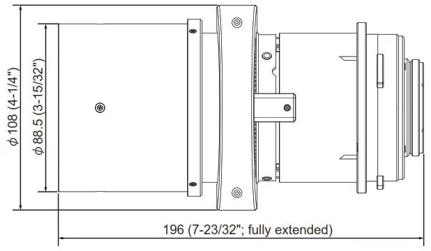 Panasonic ET ELW21 Projection Lens - Dimensions 4