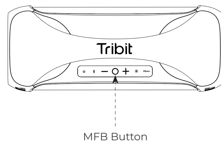 Tribit BTS25 Wireless Party Speaker STORMBOX BLAST - Multifunctional Button