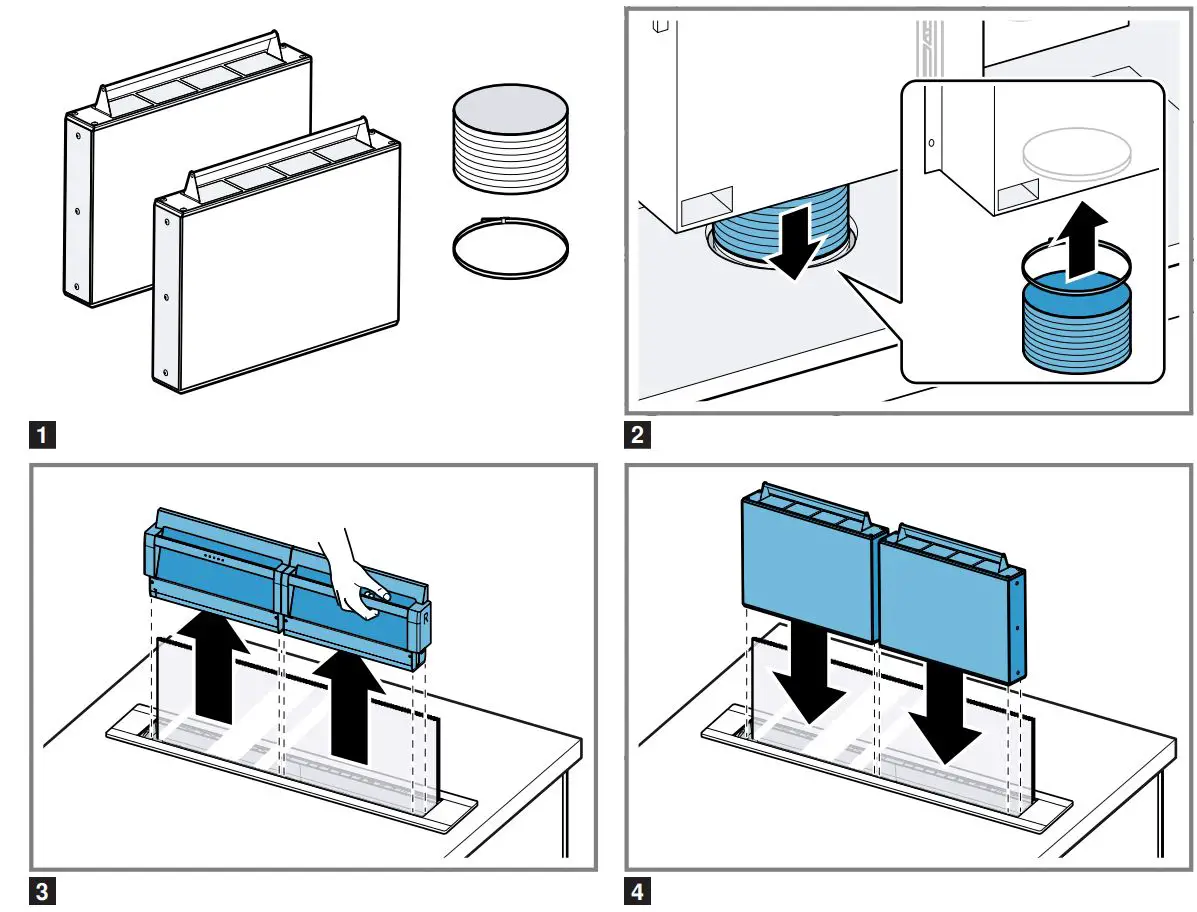 BOSCH Worktop Solutions Longlife Recirculation Set Instructions - How to use