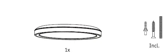 Paulmann 70997 Atria Shine 11.2W 3000K 190mm sz Ks LED Ceiling Lamp-2