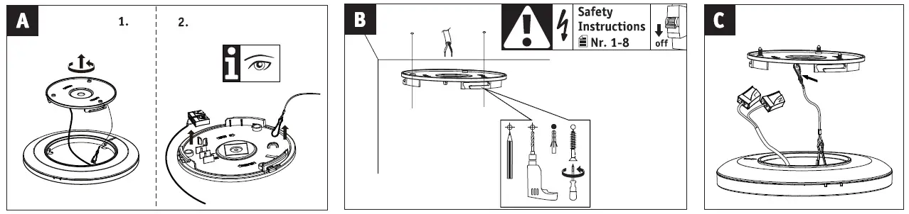 Paulmann 70997 Atria Shine 11.2W 3000K 190mm sz Ks LED Ceiling Lamp-4