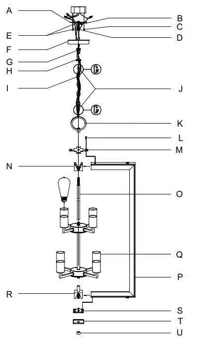Hunter-19857-8-Light-Foyer-Pendant-FIG-1