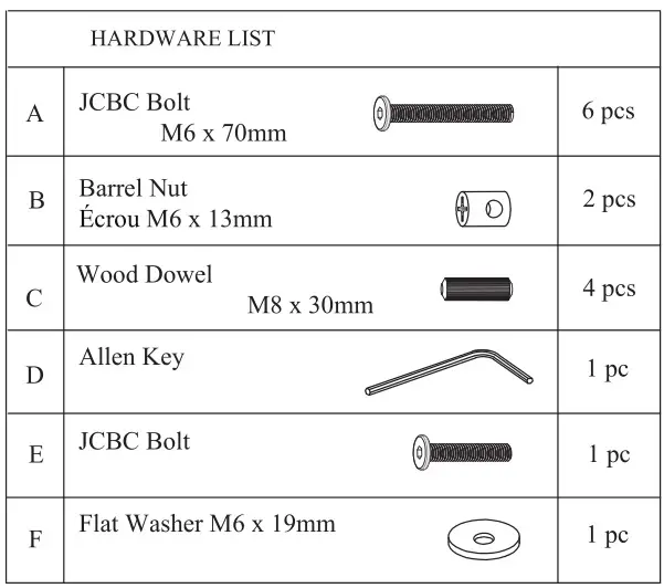 Levine 194S1138BR Accent Chair - Hardware LIST
