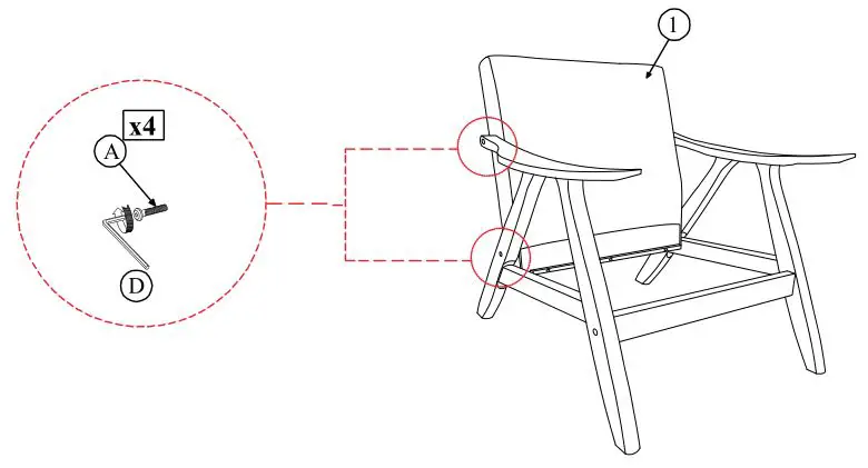 Levine 194S1138BR Accent Chair - Step 3