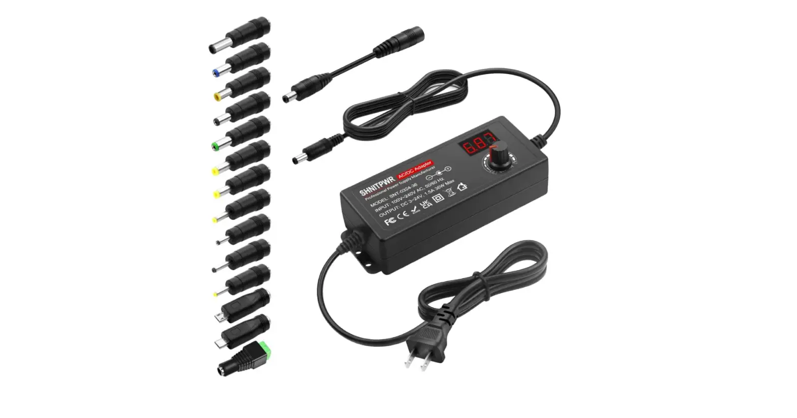 Shnitpwr Snt-0324-36 Universal Ac To Dc Adapter Operational Guide