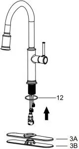 Faucet installation - without deck plate