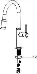 Faucet installation - without deck plate