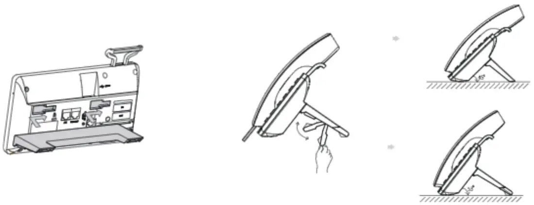 Yealink MP54 Smart Business IP Phone - Attach the stand