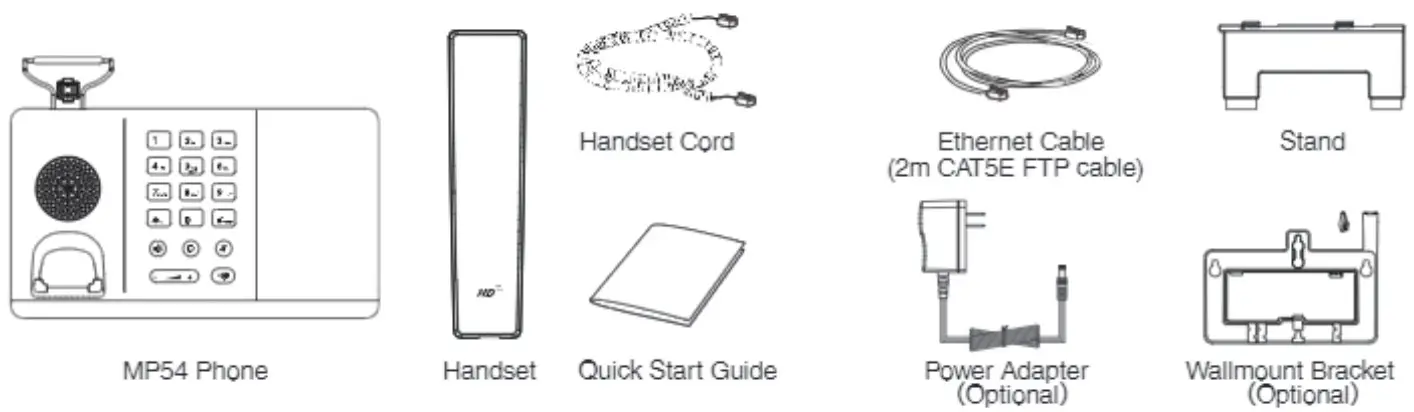 Yealink MP54 Smart Business IP Phone - Package Contents