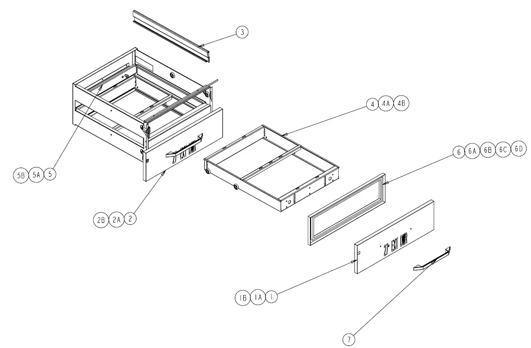 randell PP MNL1712 20000 Series Self-Contained Low Profile Equipment Tables fig 3