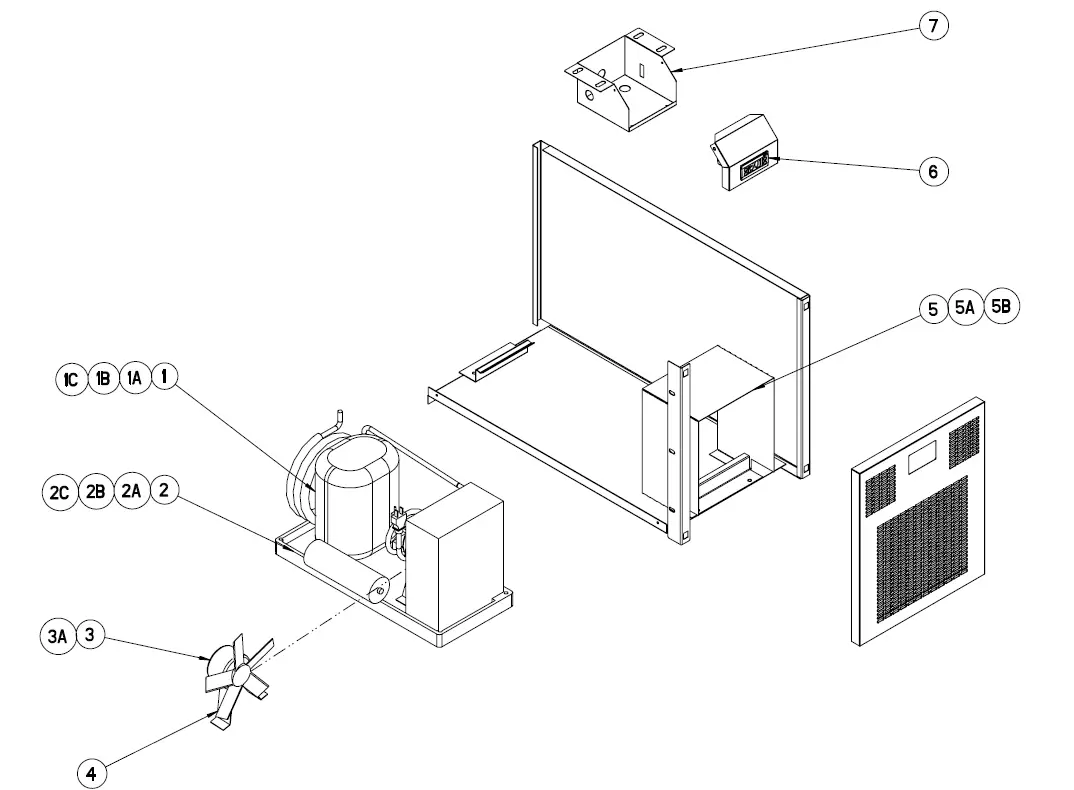 randell PP MNL1712 20000 Series Self-Contained Low Profile Equipment Tables fig 6
