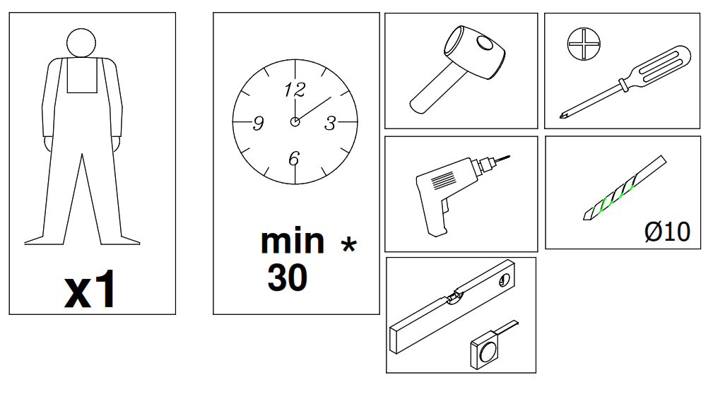 DEDEMAN 674 x 348 x 2000 mm Hangers with Photo Mirror - Fig