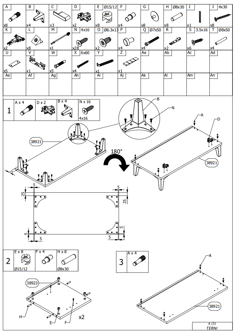 DEDEMAN 674 x 348 x 2000 mm Hangers with Photo Mirror - Fig4