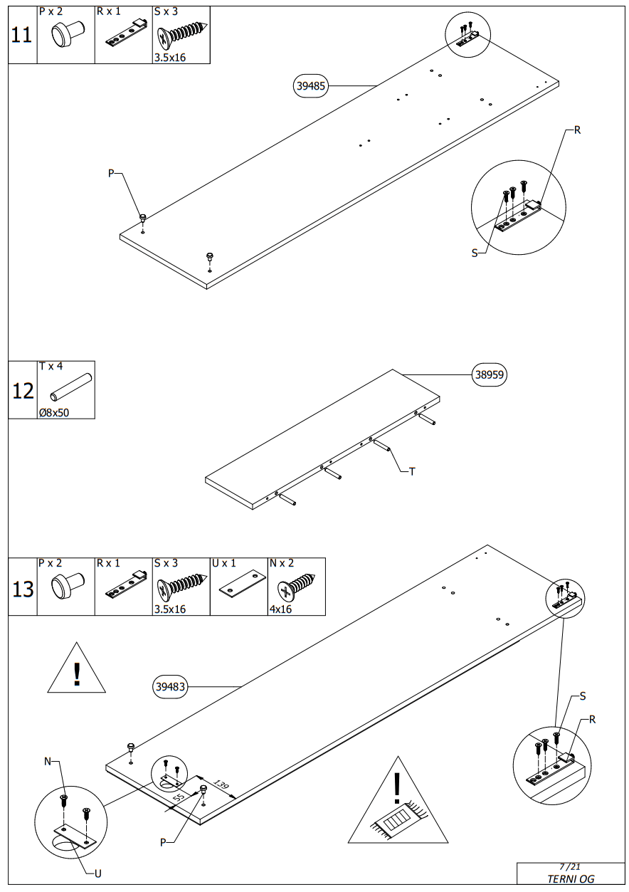 DEDEMAN 674 x 348 x 2000 mm Hangers with Photo Mirror - Fig7