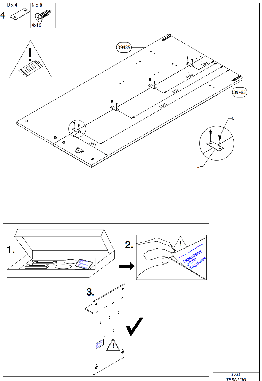 DEDEMAN 674 x 348 x 2000 mm Hangers with Photo Mirror - Fig8