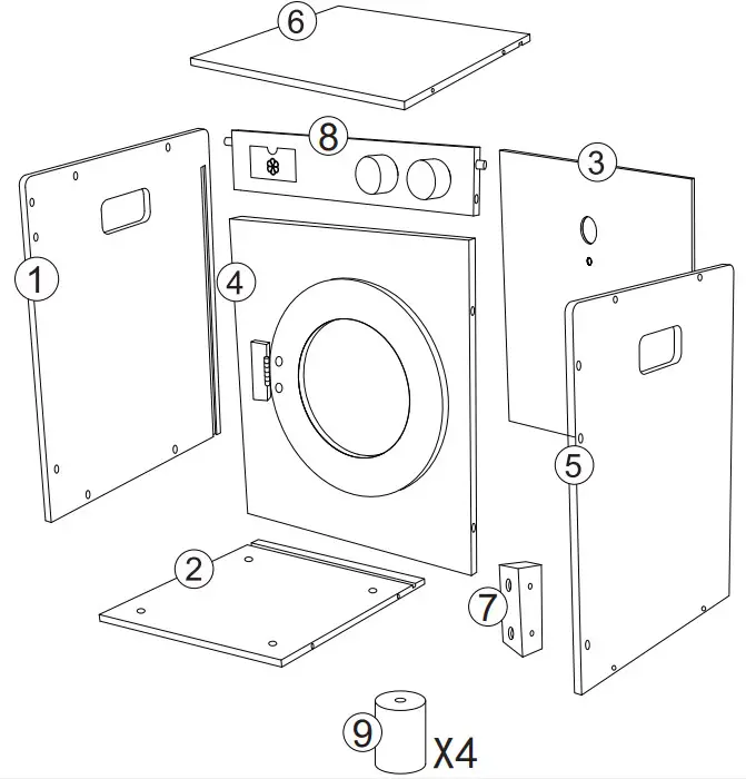 anko Kmart 3037 Wooden Washing Machine Toy -