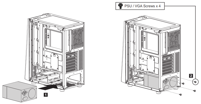 ZALMAN S4 Plus ATX Mid Tower Computer Case - PSU
