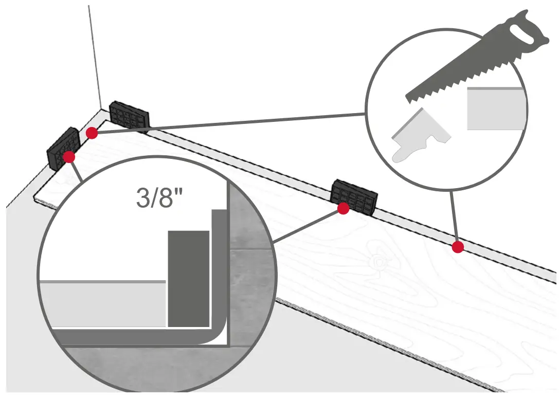 Installation of the flooring