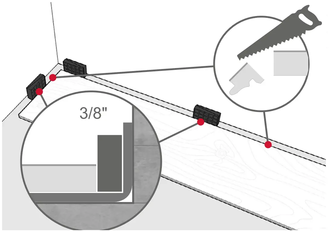 Installation of the flooring