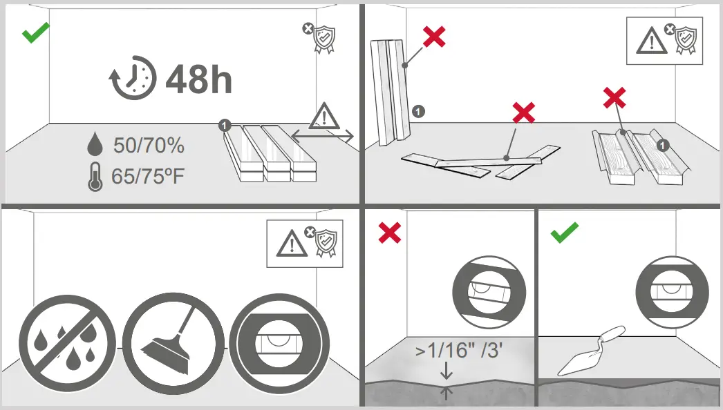 Pre-installation preparation