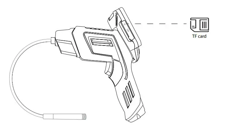 LONOVE 112 LCD Digital Endoscope - Insert the MicroTF card