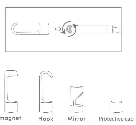 LONOVE 112 LCD Digital Endoscope - Installation accessories