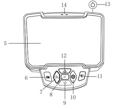 LONOVE 112 LCD Digital Endoscope - Part name and function 2