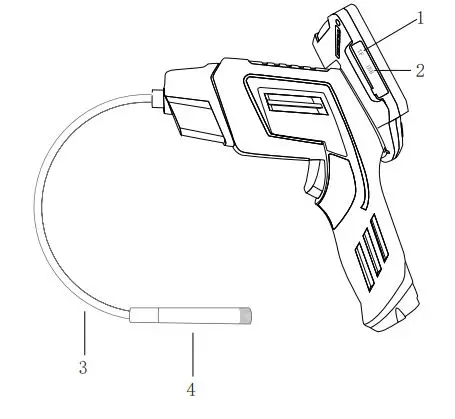 LONOVE 112 LCD Digital Endoscope - Part name and function