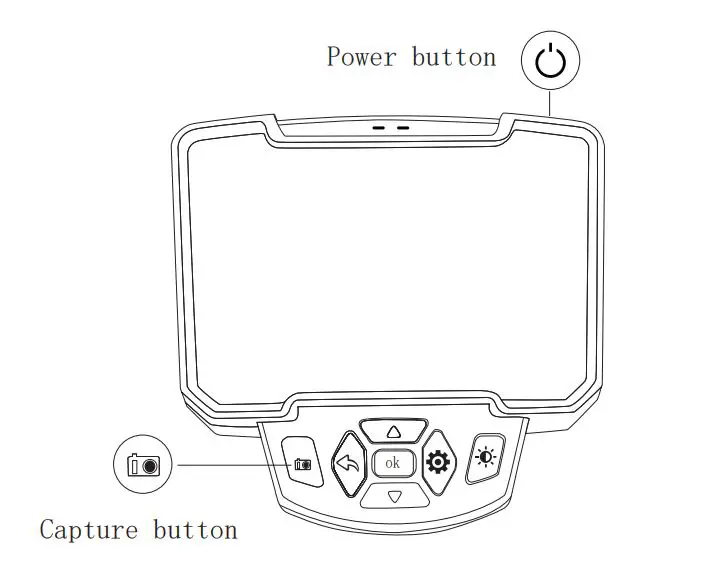 LONOVE 112 LCD Digital Endoscope - Short press take a photo ,long press record video,press again to stop recording
