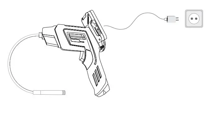 LONOVE 112 LCD Digital Endoscope - battery indicator LED will go out after the battery is fully charged