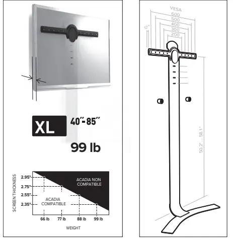 SALAMANDER-DESIGNS-AC-W-XL600-WH-Acadia-Wall-Stand-fig-1
