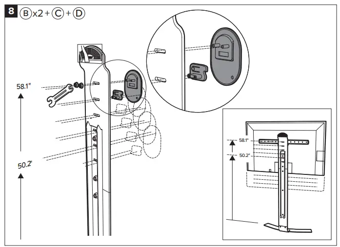 SALAMANDER-DESIGNS-AC-W-XL600-WH-Acadia-Wall-Stand-fig-5