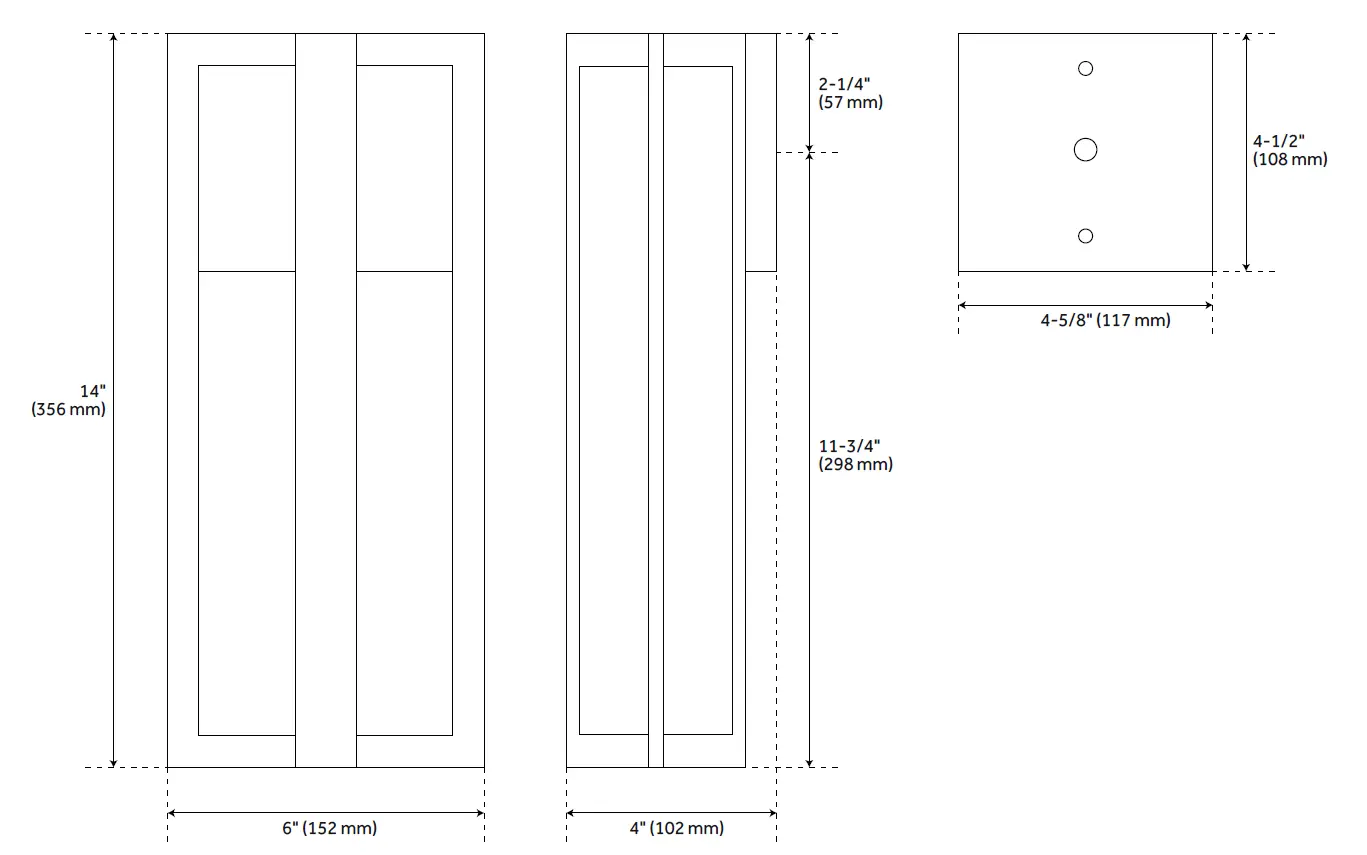 Signature Hardware 434348 14 Inch H X 6 Inch W Shockoe Outdoor Entrance Wall Sconce 1
