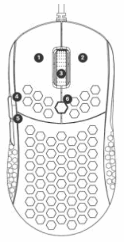 MARVO Sunspot S1 961 Lightweight Honeycomb Shell Mouse - FIG 2