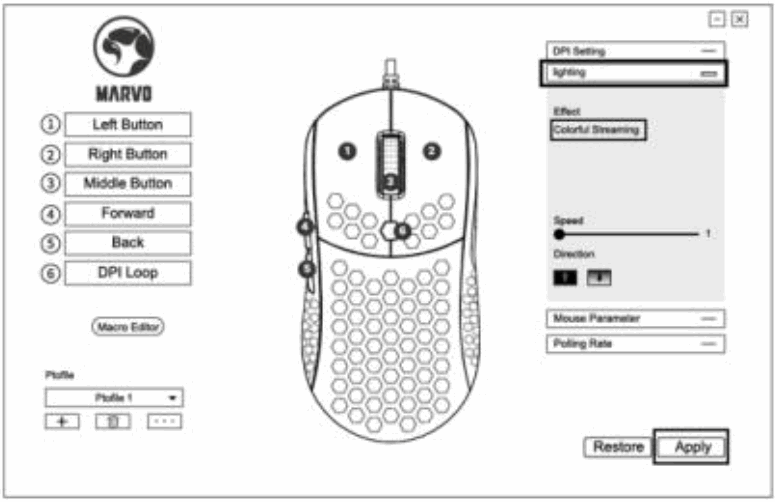 MARVO Sunspot S1 961 Lightweight Honeycomb Shell Mouse - FIG 6
