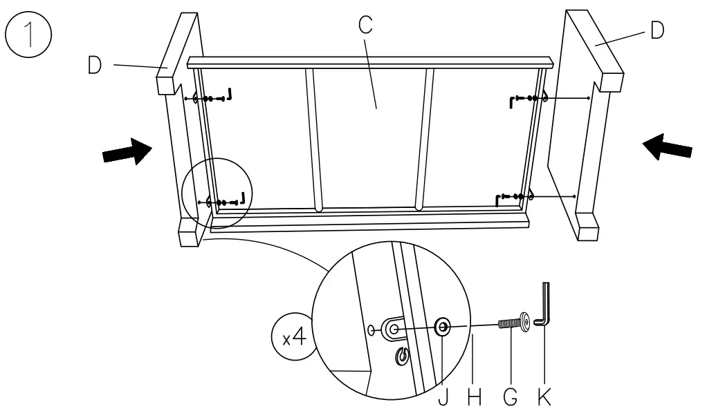 ASHLEY P440 701 Salem Beach Rectangular Cocktail Table - Fig1