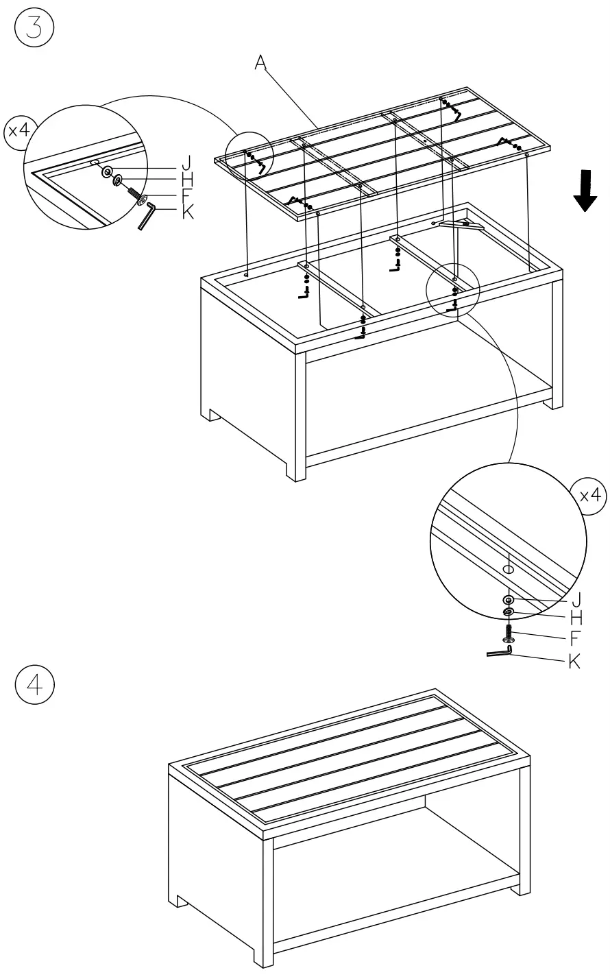 ASHLEY P440 701 Salem Beach Rectangular Cocktail Table - Fig3