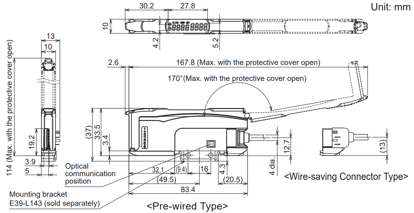 OMRON E3C LDA N Series Photoelectric Sensor with Separate Digital Amplifier - fig 2