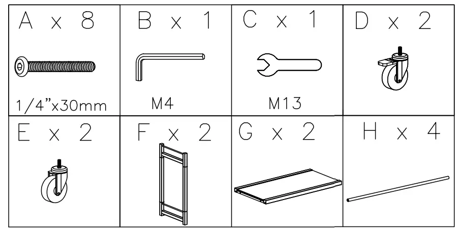 ASHLEY A4000501 Chaseton Bar Cart with Casters-