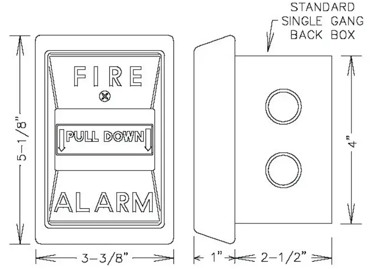 POTTER Model 4050 Manual Pull Station Fire Alarm - 1