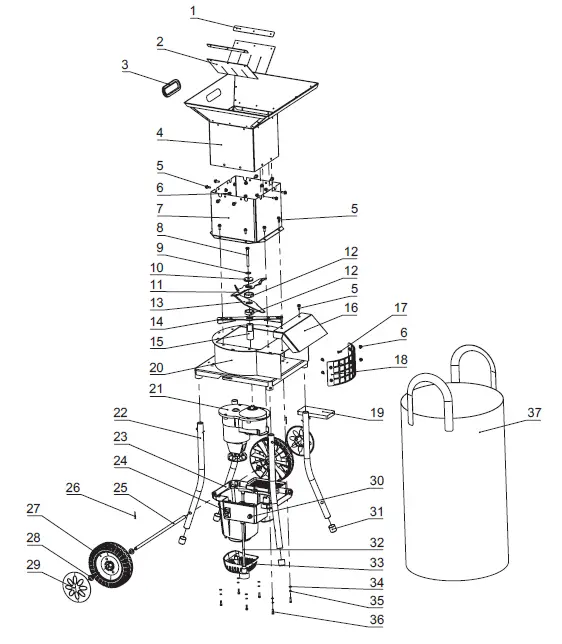 Super-Handy-GUO056-Electric-Shredder-and-Mulcher-11