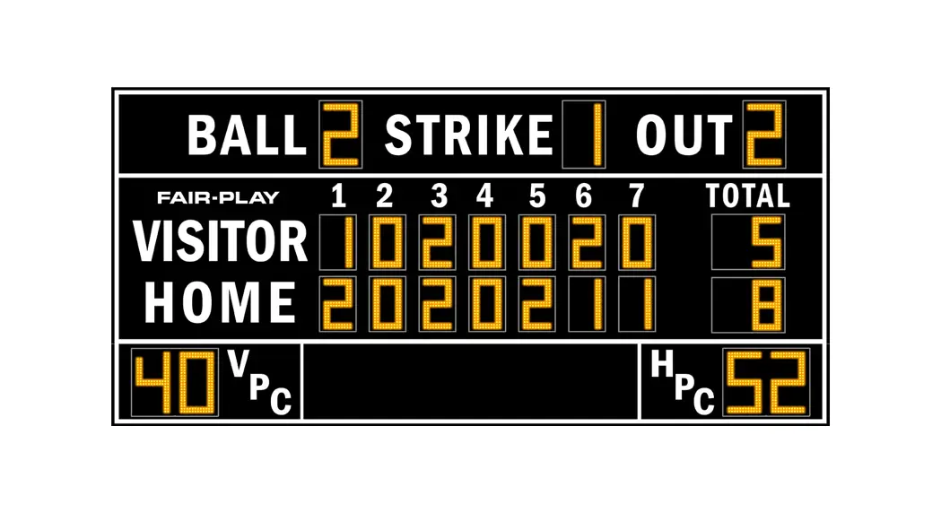 Fair-play Ba-7128pc-2 Baseball Scoreboard User Manual