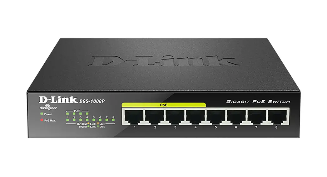 D-link Dgs-1008p 8-port Gigabit Unmanaged Desktop Poe Switch Installation Guide