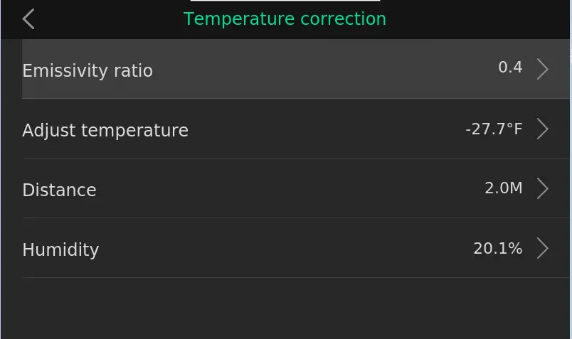 Temperature correction