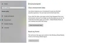 Clear environment data