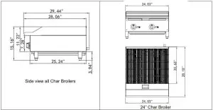 MOTAK MBR24 Gas Char Boiler with Cast Iron Grates-SPECIFICATIONS
