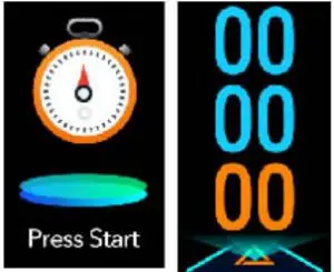 Fitness Tracker Stop Watch Screen